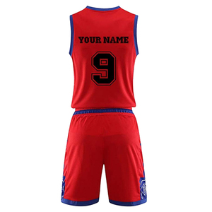 ชุดยูนิฟอร์มบาสเก็ตบอลผู้ชายสั่งทำขายส่ง ผ้าโพลีเอสเตอร์ 100% พิมพ์ลายแบบระเหิด แห้งเร็ว ระบายอากาศได้ดี แบบไม่มีแขน - Product Image 4