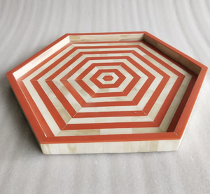 ถาดฝังกระดูกทำด้วยมือถาดเสิร์ฟแบบฝังเรซินสำหรับงานแต่งงานโรงแรมร้านอาหารใช้ภายในบ้านจากอินเดีย - Product Image 5