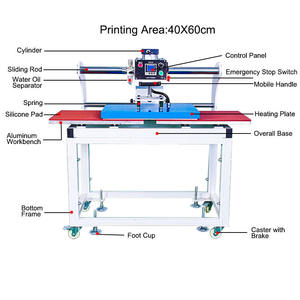 Nueva Máquina de Prensa de Calor Semiautomática Neumática de Doble Estación 16x24 para Camisetas, Impresora Plana AC 220V - Product Image 3