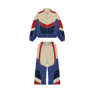 Men Two Piece Set Vintage Zip up Tracksuit Plus Size Winter Thermal Sublimation <b>Wind</b> <b>Breaker</b> Nylon - Product Image 1
