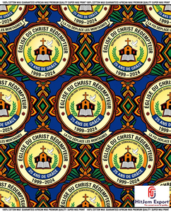 Custom African Wax Print <b>Fabric</b> Manufacturer Church Celebration Anniversary Convention Uniform Textile Supplier OEM - Product Image 2