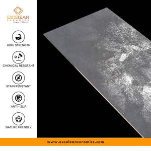 Aspect ciment Noir Argent Finition de sculpture brillante Mat Qualité de surface 60X120 Carreaux De Sol Carrelages De Porcelaine Sol Foshan - Product Image 5