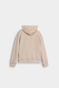 Women's Casual Long Sleeve Pullover <b>Hoodies</b> <b>Fleece</b> Minimalist Beige Hoodie Drawstring Pullover Soft Cotton Casual wear - Product Image 4