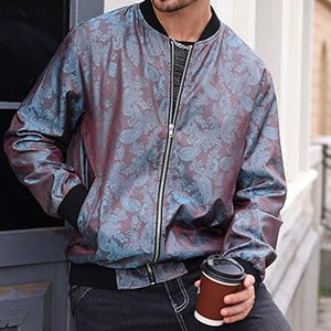 <b>Lightweight</b> Men's Premium Quality <b>Denim</b> Bomber <b>Jacket</b> Vintage Style Stand Full Zipper Front Custom Color Logo Eco-Friendly - Product Image 5