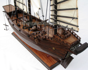 JUNKS-modelo de barco antiguo de madera, modelo de barco artesanal - Product Image 4
