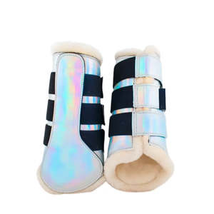 Botas de campana de cepillado de neopreno, seguridad en las piernas, prevención de lesiones, envolturas para caballos, equitación ecuestre, equipo veterinario equino - Product Image 4