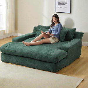Canapé-lit moderne surdimensionné en chenille, fauteuil inclinable, lit confortable, canapé nuage à 5 coussins, siège profond, chaise longue d'intérieur - Product Image 5