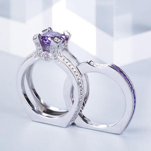 ชุดแหวนแต่งงานเงินแท้ทรงกลมแบบเปลี่ยนได้ Jeulia - Product Image 6