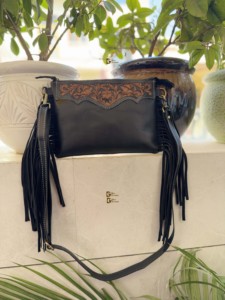 Bolso de cuero genuino, bolso de diseñador con flecos tallados a mano, gran oferta, bolso de tirantes bohemio gitano, bolso de mujer de usos múltiples - Product Image 2