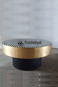 Table basse artisanale d'inspiration vintage avec incrustation complexe d'os motif console pour l'élégance par Tradebyd - Product Image 2