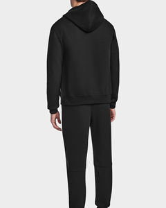 Sudadera con capucha y cremallera negra para hombre y mujer al por mayor, Capucha ajustable de algodón y poliéster de primera calidad, bolsillo con cremallera, ropa informal deportiva - Product Image 2