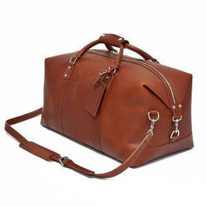 Nouveauté Sac de sport à bandoulière en cuir unisexe avec sangle Grande capacité Bagages de voyage Fermeture à glissière tendance - Product Image 1