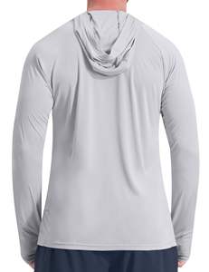 Chemise à capuche de pêche à manches longues et coupe sèche avec LOGO personnalisé Chemise de pêche à séchage rapide Protection UV UPF 50 en polyester durable pour hommes Vêtements - Product Image 2