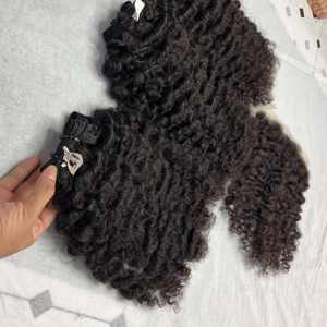 Ruban birman non traité dans l'extension de cheveux 100% non traité Remy Afro Kinky Tape cheveux bruts vierges bouclés Tape Ins Hair - Product Image 5