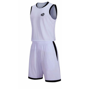 OEM Men's Breathable 100% Polyester Heat-Transfer Printed Sleeveless Basketball Uniform Set Best Price Wholesale Team Style - Product Image 2