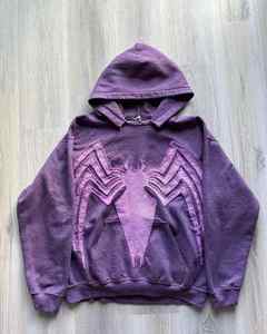 Venta al por mayor Oversize Distressed Vintage Full Face Hoodie con cremallera Custom Print Men's Hoodies y sudaderas - Product Image 5