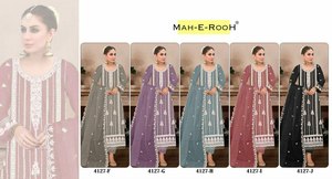 Traje de Salwar indio de alta calidad Extra exclusivo ruso semicosido Anarkali trabajo interior de algodón largo hermosos diseños de lujo - Product Image 6
