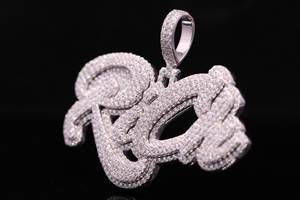 Pendentif personnalisé de luxe en acier inoxydable Hip Hop avec diamants CZ glacés - Product Image 2