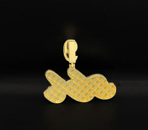 Chaîne pendentif tête de tigre en acier inoxydable avec diamants CZ glacés, collier pendentif empilement d'argent CZ personnalisé, style Hip Hop unisexe - Product Image 3