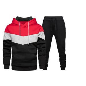 Sudadera con capucha para hombre, 2 uds., conjunto de pantalones para correr, ropa informal holgada y cálida, moda masculina, prendas de vestir deportivas para Otoño e Invierno - Product Image 2