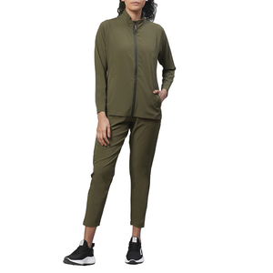Combinaisons de jogging de gymnastique avec logo personnalisé pour femmes survêtement d'hiver en molleton respirant motif à col montant vente en gros uni décontracté pour bouffée Pr - Product Image 1