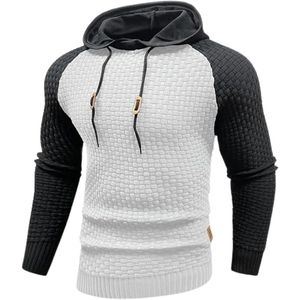 Sweat-shirts à capuche décontractés pour hommes, tricotés 100% coton, lavés, anti-plis, coupe-vent, respirants, chauds, grandes tailles, coupe régulière - Product Image 1
