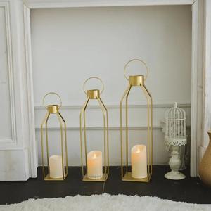 Trendy Golden Iron Metal Wire Hanging <b>Lantern</b> <b>Tall</b> Size Floor Candle <b>Lantern</b> for Outdoor Christmas Home Garden Decor - Product Image 3