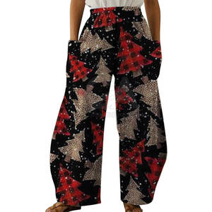 Pantalones Navideños de Algodón y Poliéster, Pantalones Navideños de Primera Calidad para Mujer, Pantalones de Año Nuevo para Mujer - Product Image 2