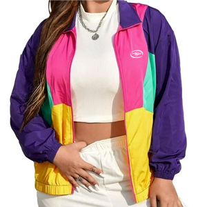 Different Color Latest Design Women Zipper Windbreakers Low MOQ Top Quality Windbreakers for Adults - Product Image 1
