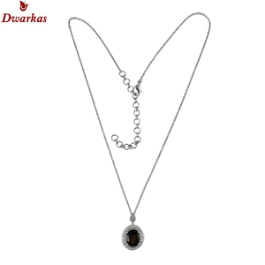 Le quartz fumé naturel en argent sterling 925 classique peut changer les bijoux de collier en pierre - Product Image 2