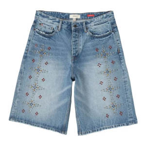 กางเกงขาสั้นติดพลอยเทียมสำหรับผู้ชายกางเกงขาสั้นแบบสั่งทำสำหรับผู้ชายดีไซน์แบบระยิบระยับ - Product Image 1