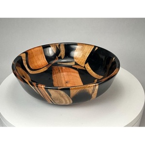 Tazón de madera y resina natural hecho a mano, diseño único de la India, para comida, fruta, regalos para familiares y amigos - Product Image 4