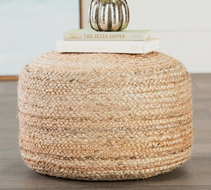 Nuevo Puf de Yute Trenzado Natural Hecho a Mano, Cojín de Suelo de Yute Tejido, Decoración del Hogar, Pufes, Reposapiés, Otomana de Yute Natural Trenzado - Product Image 6