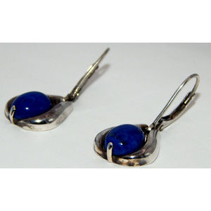 Orecchini pendenti in argento Sterling 925 con gioielli alla moda in lapislazzuli - Product Image 1