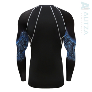 Camiseta de compresión UPF 50 + para hombre, camisa de protección solar para deportes al aire libre, ropa para correr - Product Image 3