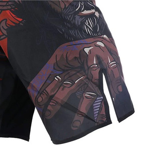 Shorts de combat MMA pour hommes en tissu 100% polyester imprimé par sublimation à séchage rapide, dernier design, vente en gros, avec logo personnalisé - Product Image 5
