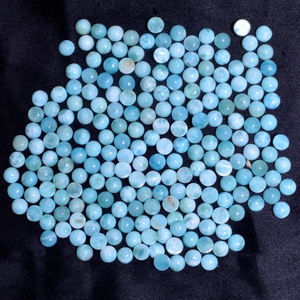 Pierre précieuse de Larimar ronde de forme brillante Cabochon en vrac calibré naturel Top grossiste fournisseur d'accessoires de fabrication de bijoux fins - Product Image 1