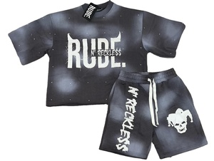 Ensembles de T-shirts pour hommes personnalisés avec broderie de patchs en strass, vêtements d'été respirants, délavés à l'acide, effet soleil et usés - Product Image 3