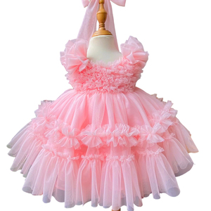 Girls Puffy Sleeve Square Neck Dress - Smocked Midi Sundress For Parties & Special Occasions