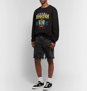 Fabricant de shorts baggy amples personnalisés pour hommes, délavés à l'acide, en vrac, style décontracté, jean en denim surdimensionné, short en maille unie - Product Image 3