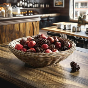 Bandeja de cesta de exhibición Eloise al por mayor de TienPhong, bandeja organizadora y de servicio decorativa natural tejida a mano para el hogar, comedor y venta al por menor - Product Image 6