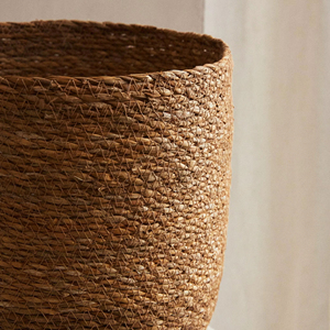 Panier de rangement en jonc de mer naturel, décoration intérieure, panier à linge - Product Image 3