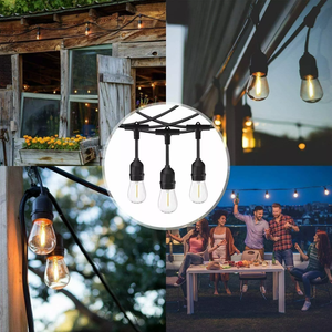 Catena luminosa da giardino esterna con 15 portalampada E27 14.4mt prese fisse lampadine non incluse - Product Image 2
