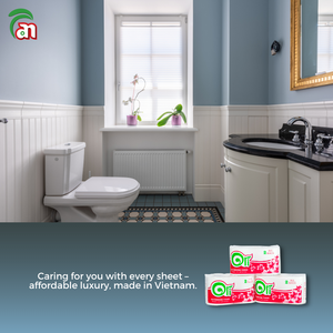 ม้วนกระดาษชำระ2ชั้นกำมะหยี่สีแดงแบบเวียดนามหรูหราเป็นมิตรกับสิ่งแวดล้อมเยื่อไม้ไผ่บริสุทธิ์กระดาษธรรมดาและลายนูนเป็นจุดแบบใช้แล้วทิ้ง - Product Image 4