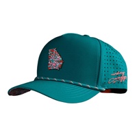 OEM personalizado 5 paneles de cuerda impermeable Snapback sombrero bordado poliéster Golf Gorras láser agujero Snapback gorra de rendimiento