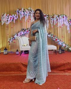 Exclusieve Party Wear Georgette Borduurwerk Sequence Werk <span class=keywords><strong>Hot</strong></span> Zwarte Kleur <span class=keywords><strong>Saree</strong></span> Voor Vrouwen Dames Indian Online Winkelen Outfit
