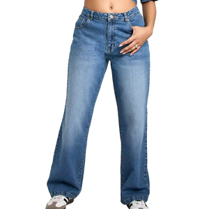 Pantalones de Hip Hop para Mujer, Talla Grande, de Invierno, Planos, Cómodos, Transpirables, Casuales, de Cintura Alta - Product Image 1