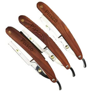 Navaja de Afeitar para Hombre, Navaja de Afeitar de Una Sola Hoja, Navaja de Afeitar de Borde Recto, 3 Piezas, Fabricada por Pissco - Product Image 4