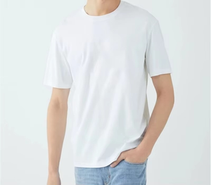 Camisetas informales de gran tamaño de algodón 100% de alta calidad para hombres Four Seasons Color sólido Stock tamaños para parejas - Product Image 4