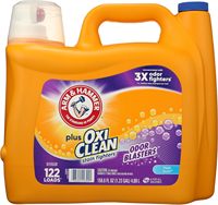 ARM & HAMMER Plus OxiClean dengan Odor Blasters Deterjen Cair untuk Pakaian, Aroma Fresh Burst, 122 Cucian, 158.6 fl oz